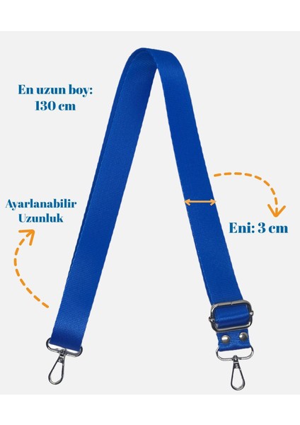 Renkli Dar Dokuma Çapraz Çanta Askısı -Çanta Sapı Aksesuarı