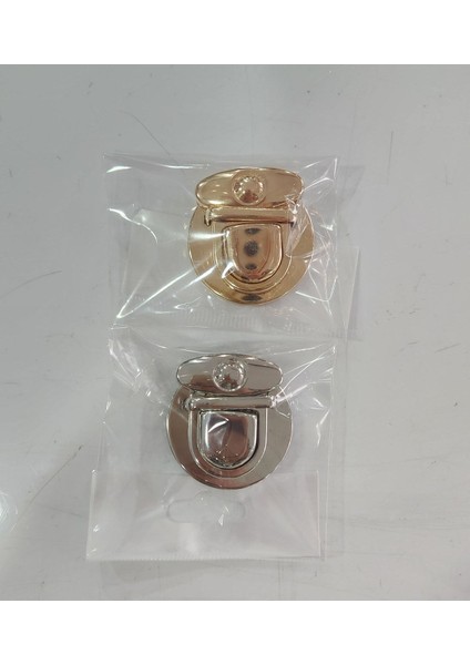 Çanta Tokası Noktalı-4 cm Gri 2 Adet
