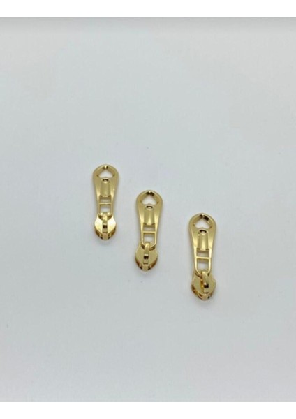 250 Adet Rosegold Plastik Kalp Desenli Fermuar