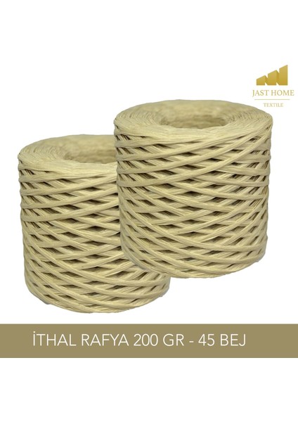 Ithal Rafya Kağıt Ip , 2'er Adet , 45 Bej 200'ER Gram