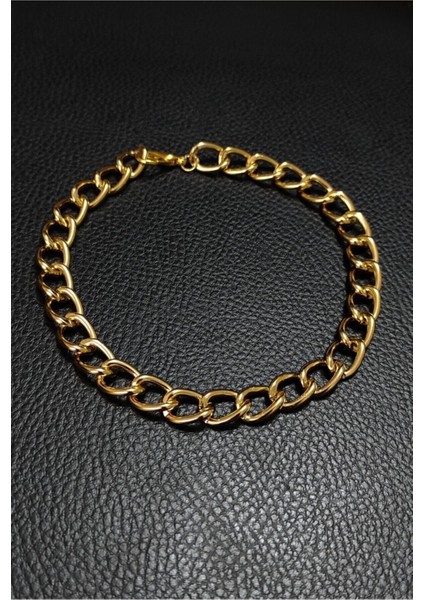 Lüx Gold Zincir Ayarlanabilir Kararmaz 28 cm Kedi ve Küçük Irk Köpek Kolye Tasması