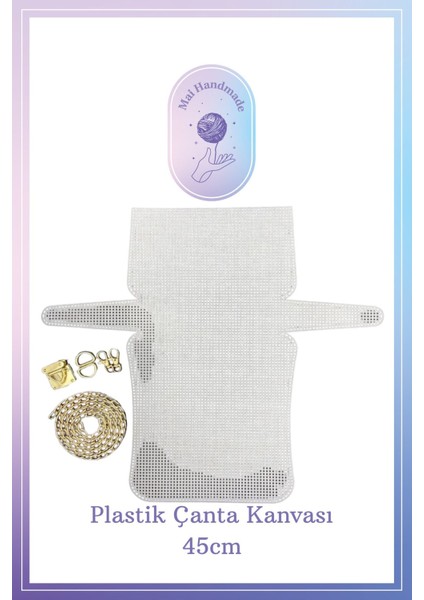 Plastik Kanvas Çanta Seti Örgü Kiti