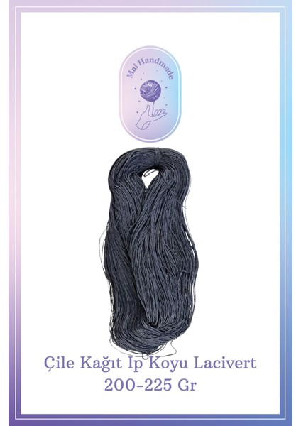 Kağıt Ip 200-225 Gram Örgü Ip Koyu Lacivert Rengi