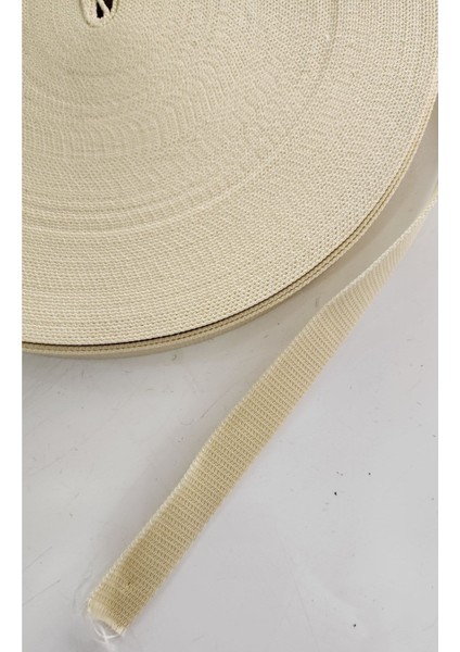 Şerit Kolon Polyester Çanta Askısı 2 cm -Krem 2 Metre