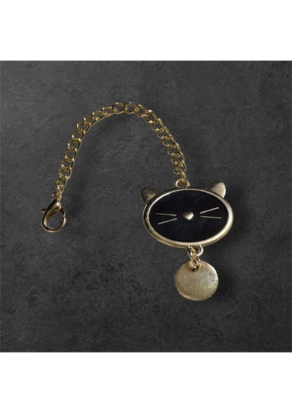 Kedi Tasarımlı Zincirli Aksesuar Süs