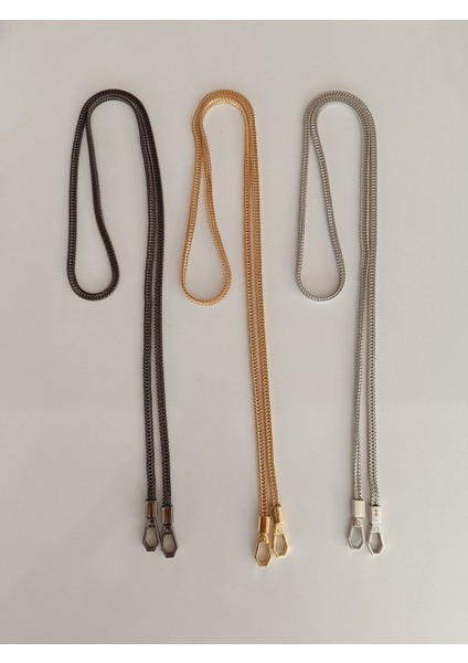 Yassı Yılan Zincir Çanta Zinciri Kancalı Gold Renk