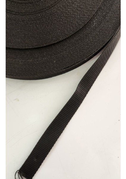 Şerit Kolon Polyester Çanta Askısı 2 cm -Siyah 2 Metre