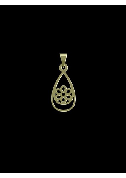 14 Ayar Altın Gözyaşı Damlası Kolye Ucu 0.5 Gr, KC11622 Kodlu