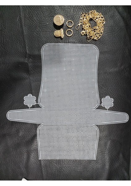 Plastik Kanvas Çanta Seti, Altın Plastik Çanta Seti, Kendin Yap Çanta