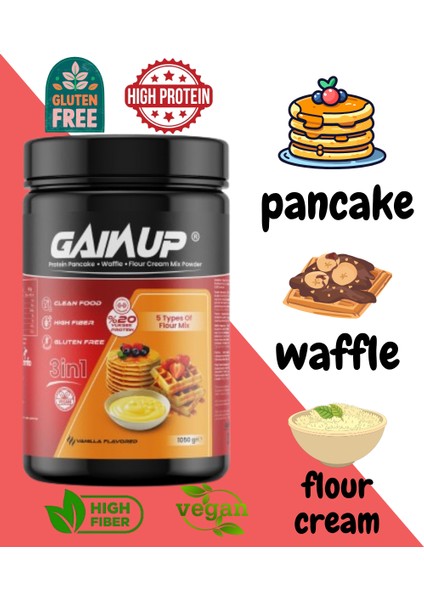 Pankek-Waffle-Flour Cream Mix Powder 1050 gr - Vanilya