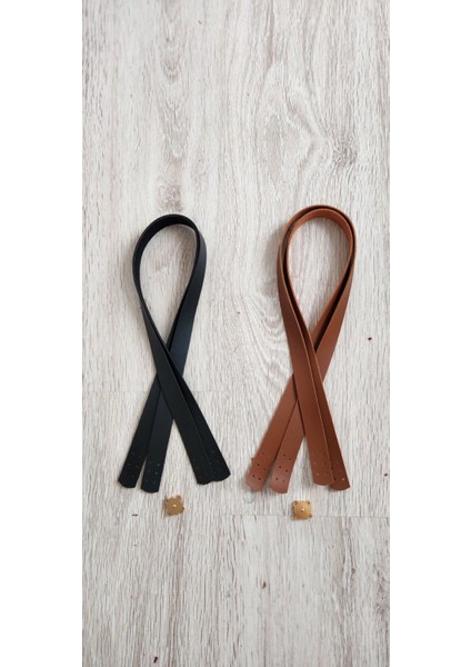 Deri Dikmeli Askı (70 Cm) ve 2 Adet Dikmeli Mıknatıs ( 2 Çantalık Kittir)