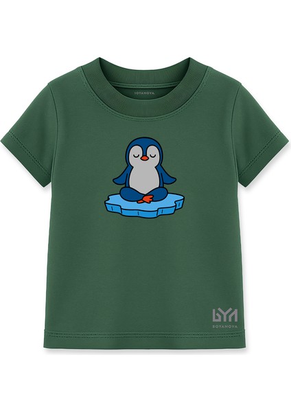 Pengu’nün Sessiz Dünyası Yeşil Çocuk Basic Tişört
