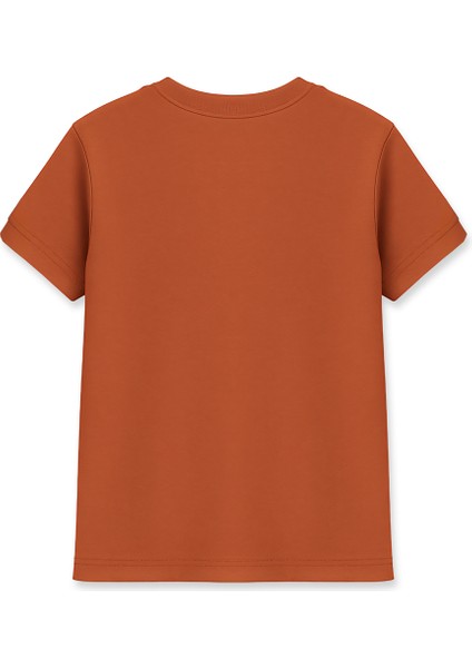 Renkli Tüy Detaylı Bozkurt Portre Kiremit Basic Tişört fiyatları