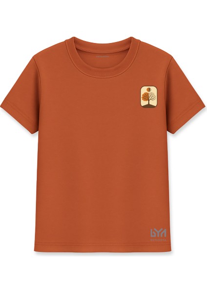 Mevsim Ağacı Tasarımlı Kiremit Basic Tişört
