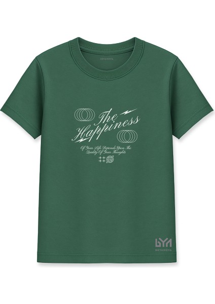 The Happiness Of Your Life Kadın Basic Yeşil Tişört
