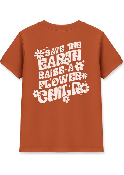 Save The Earth Kadın Basic Kiremit Tişört