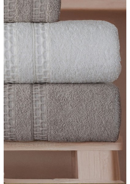 Kahverengi 4'lü Pamuklu Banyo Havlu Takımı, Şık ve Yumuşak Dokunuş. indirimleri