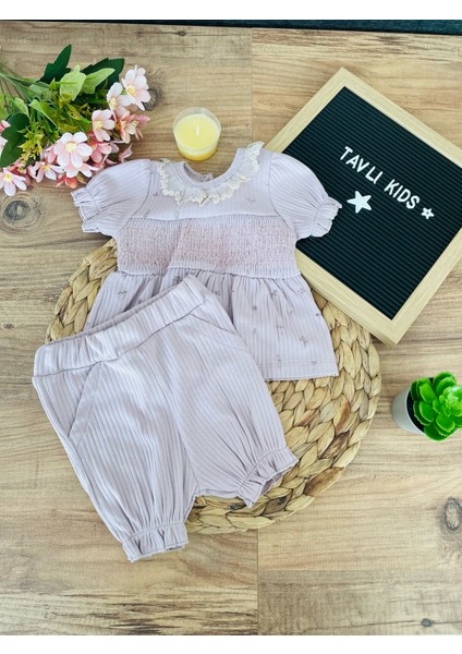 Tavlı Kıds Kız Bebek Takımı