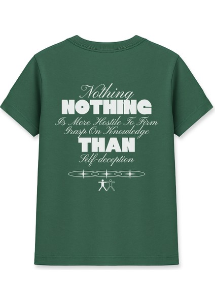 Nothing Is More Hostile Kadın Basic Yeşil Tişört