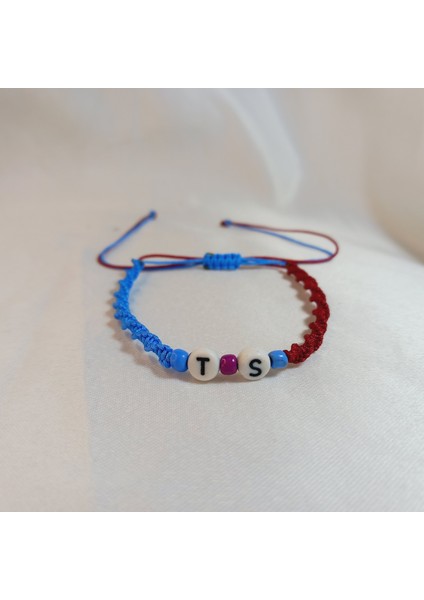 Trabzonspor El Yapımı Unisex Taraftar Makrome Örgü Bileklik, Bordo Mavi Trabzonspor Yazılı Bileklik, Trabzonspor Bileklik, Makrome Bileklik, Maç Aksesuarı, Taraftar Bileklik