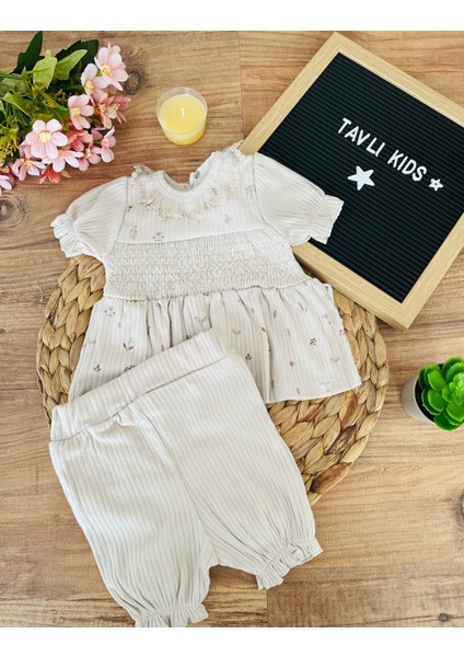 Tavlı Kıds Kız Bebek Takımı