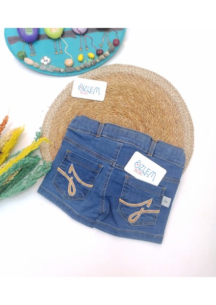 Unisex Denim Şort Mavi - 3 Yaş fiyatları