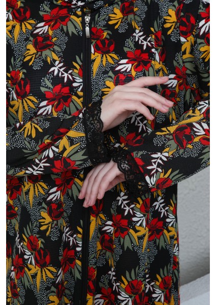 Tam Boy Fermualı Başörtülü Kadın Şık Namaz Elbisesi indirimleri