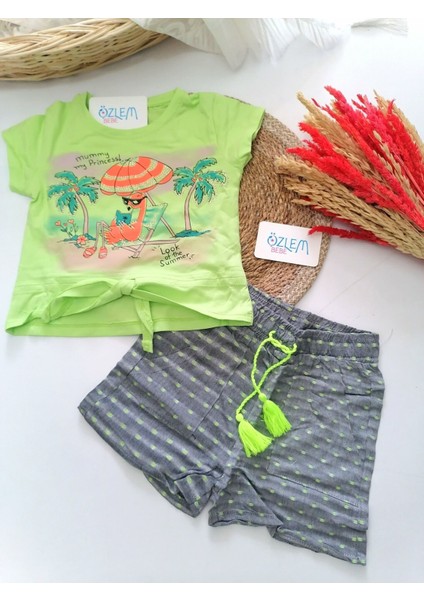 Mummy My Prences Tişört&şort 2'li Takım Yeşil Neon - 5-6 Yaş