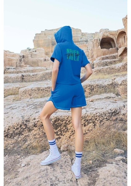 Monamise Kapüşonlu 3'lü Crop Alt Üst Takım modelleri