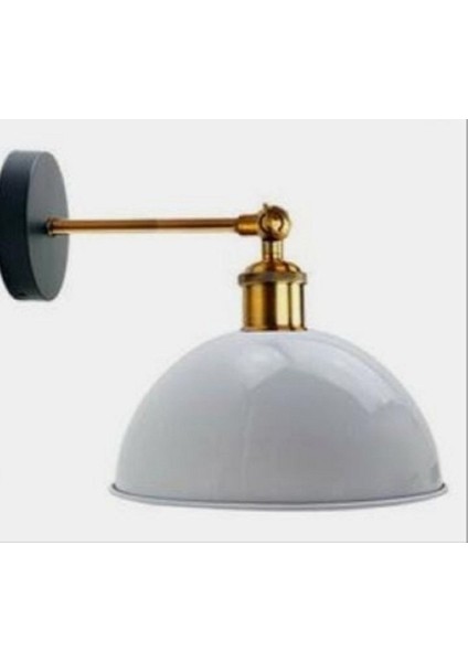 Mylights Mat Gold Eskitme Gövde Metal Duvar Apliği – Beyaz Başlık E27 duy hareketli otel kafe yatakbaşı aplik okuma lambası çalışma odası çocuk odası aplik