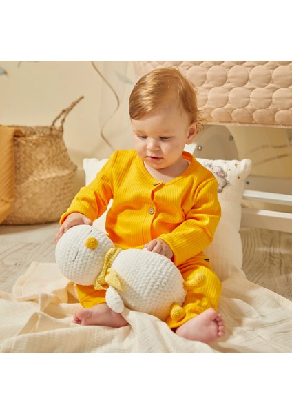 Sevimli El Yapımı Örgü Oyun ve Uyku Arkadaşı Civciv Theo modelleri