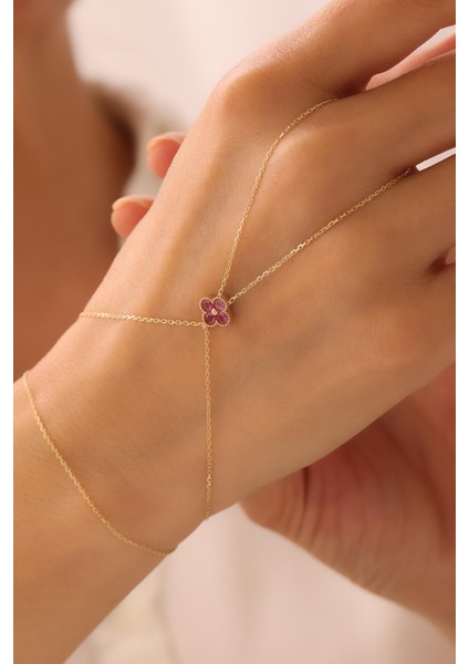 14 Ayar Kırmızı Taşlı Altın Şahmeran fiyatları