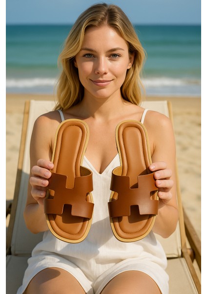 Şık ve Rahat Kadın Terlik Yumuşak Tabanlı Rahat Günlük Plaj Iş Ofis Ev