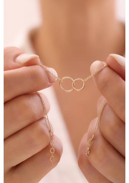 14 Ayar Çift Halka Zincir Bileklik modelleri