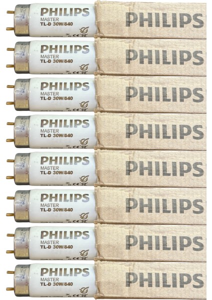 (8 Adet) Philips 30W 840 Günışığı (4000K) G13 DUYLU T8 Floresan