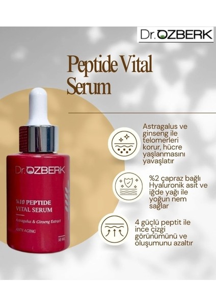 %10 Peptide Vital Serum Astragalus & Ginseng Extract 30 ml fiyatları