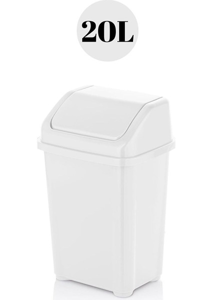 Beyaz 20 Litre Çöp Kovası, Pratik ve Şık Temizlik Aksesuarı