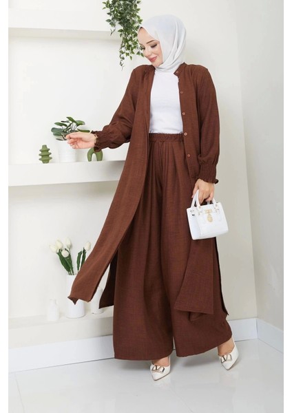 Kadın Uzun Ikili Tesettür Tunik Takım