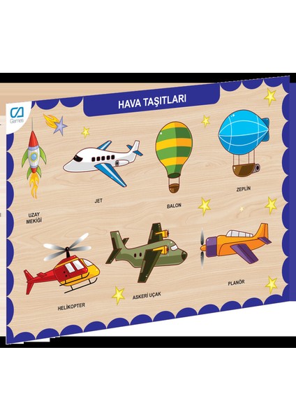 CAAHS-3202 Ca Games Ahşap Hava Taşıtları Bul-Tak