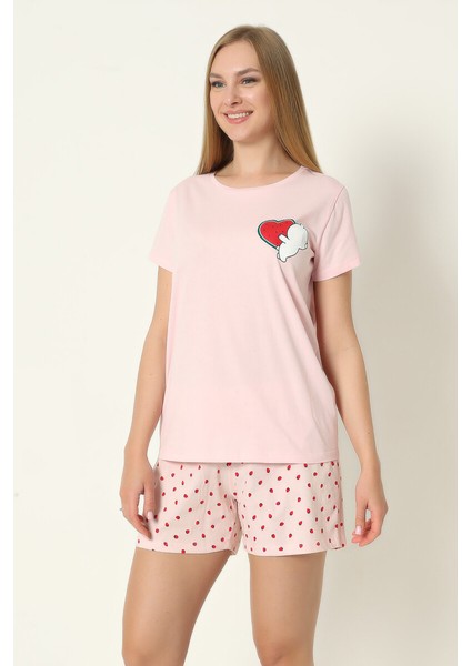 Pembe Berrry Şortlu Pijama Takımı modelleri