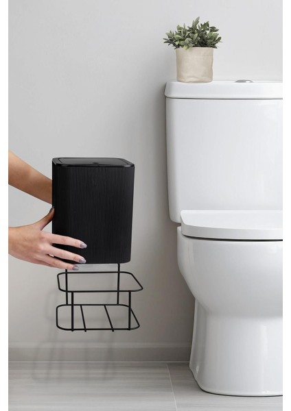 Şık Siyah Kare Mini Çöp Kovası, Pratik ve Kullanışlı Tasarım indirimleri