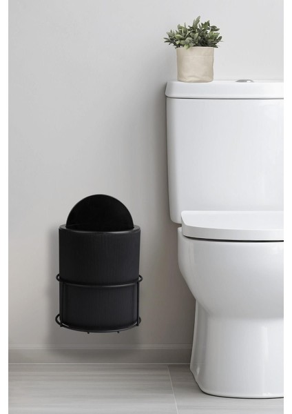 Şık Siyah Yuvarlak Çöp Kovası, Kolay Kullanım ve Temizlik Için Ideal fiyatları