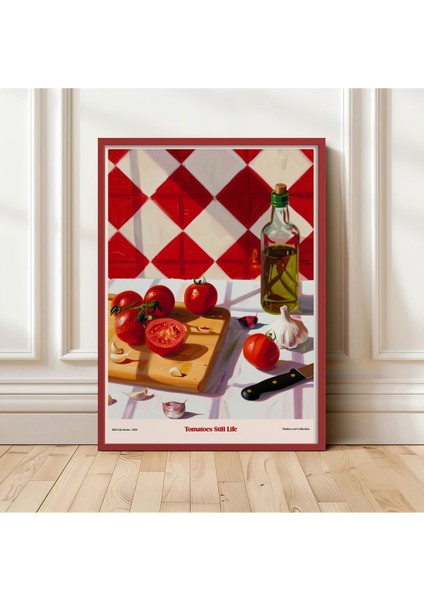 Kırmızı Ahşap Çerçeveli Tek Parça Poster Tablo TK/1411 fırsatları