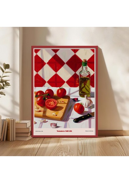 Kırmızı Ahşap Çerçeveli Tek Parça Poster Tablo TK/1411 indirimleri