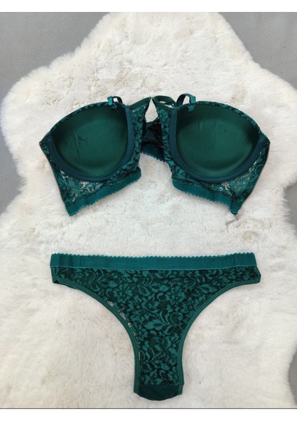 Ekonomik Önden Açılan Fermuarlı Dantel Detaylı Soft Dolgulu Sütyen - Iç Çamaşır Takımı modelleri