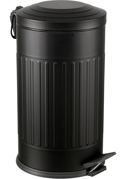 16 Lt Vintage Serisi Amortisör Kapaklı Siyah Çöp Kovası, Çok Amaçlı ve Şık Tasarım