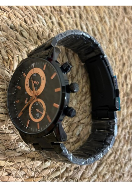 Siyah Renk Çelik Erkek Kol Saati 6043