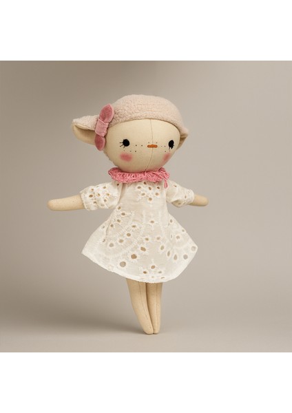 Oyuncak Bebek Kuzu Moli El Yapımı %100 Pamuklu Naturel Bez Bebek Hediye Kutulu modelleri