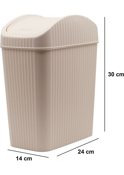 Bej Çizgili 6,7 Litrelik Mutfak ve Banyo Çöp Kutusu modelleri