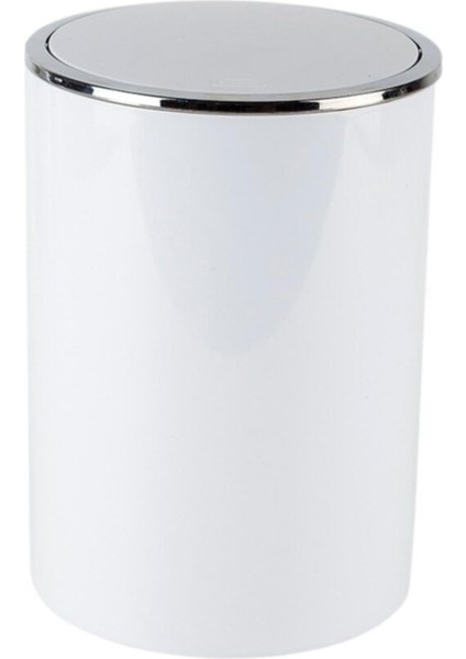 6 Lt Beyaz Gümüş Çöp Kovası, Şık ve Kullanışlı Ev ve Ofis Için Ideal